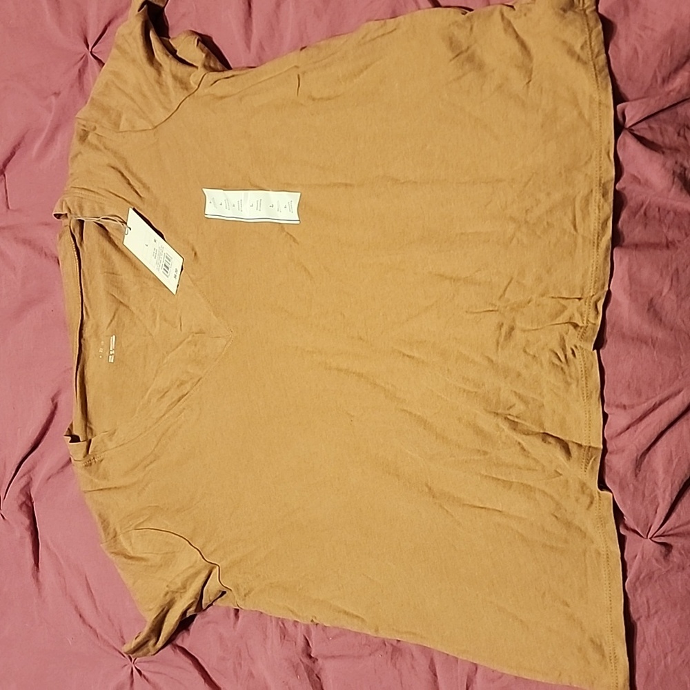 NWT - a new day Women's Tan V-Neck Top